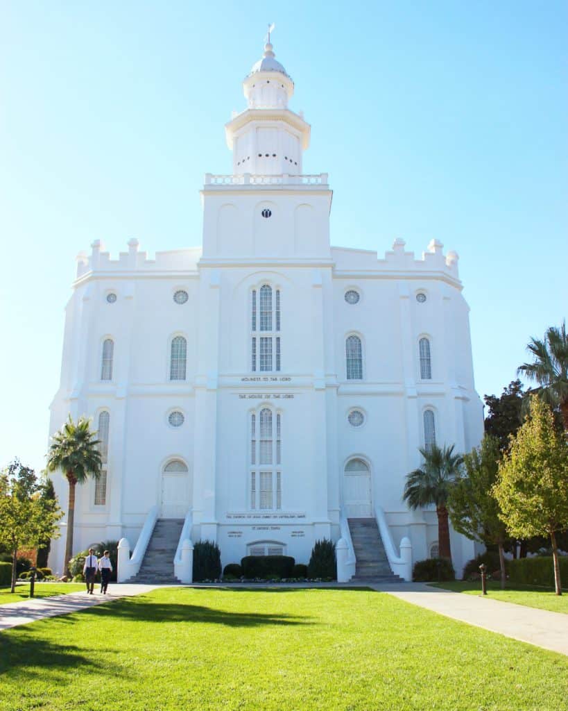 The LDS Temple in St. George. a great stop to add during a day in St. George, UT