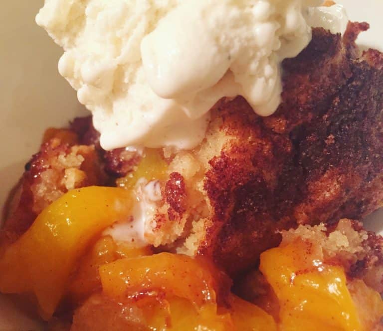 Fresh Peach Cobbler - Get the Recipe Here - Rachel's Crafted Life