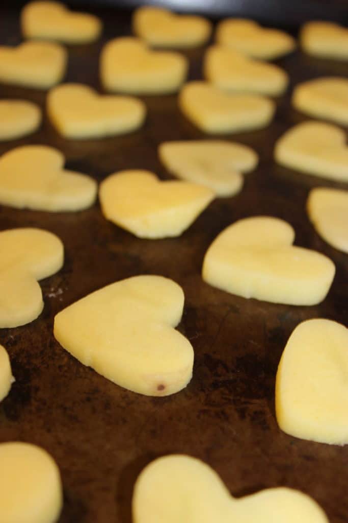Heart Shaped, Oven Baked Buffalo Chips