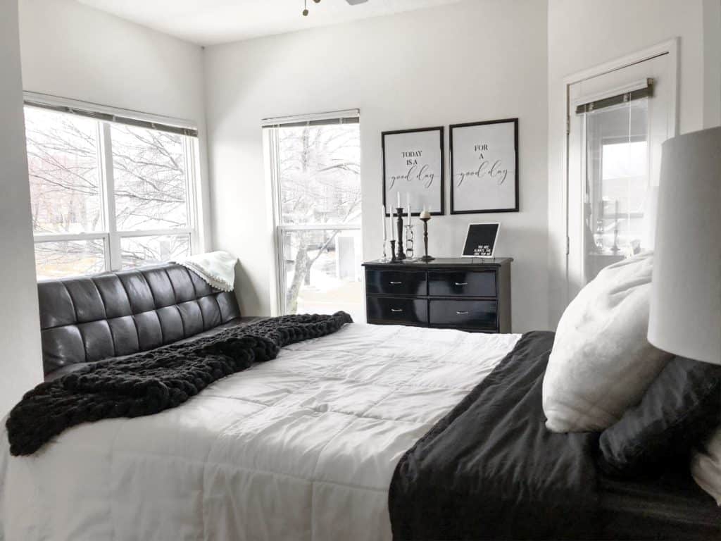 Black and White Master Bedroom  Redecorating