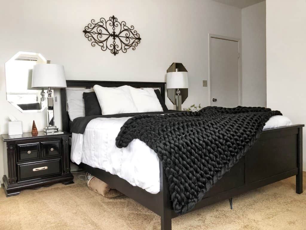 Black and White Master Bedroom  Redecorating