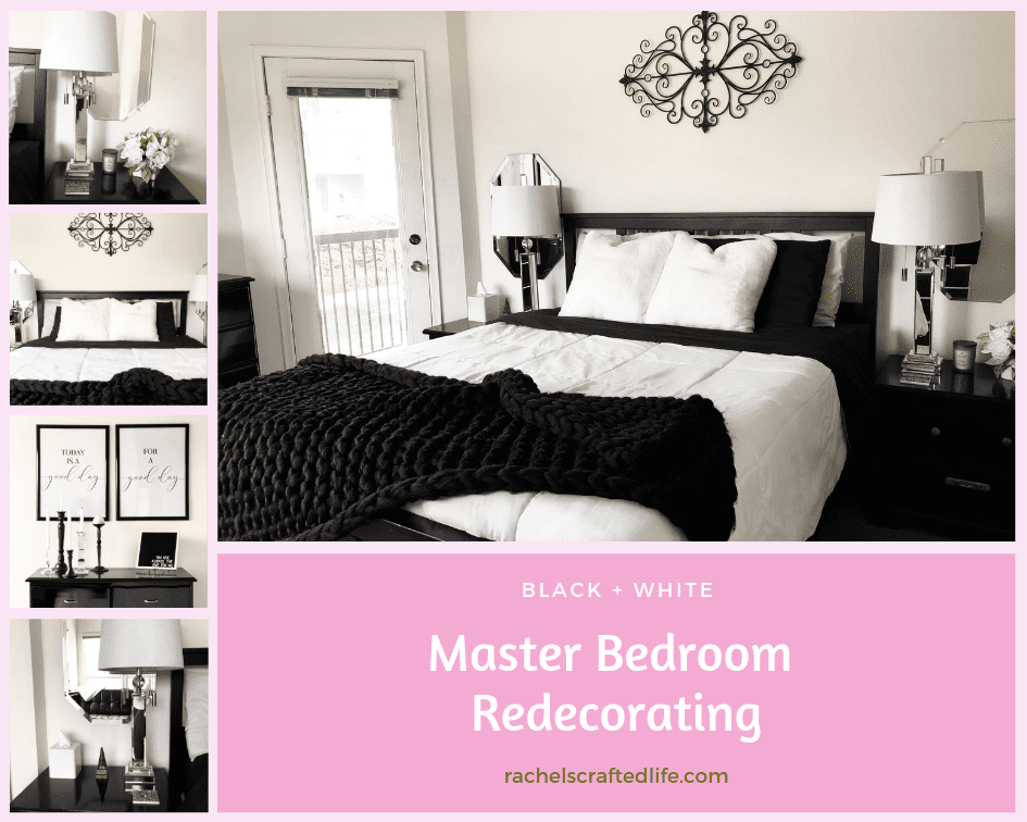 Black and White Master Bedroom Redecorating