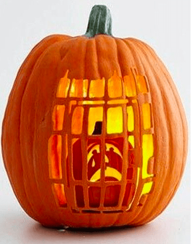 hilarious jail pumpkin carving