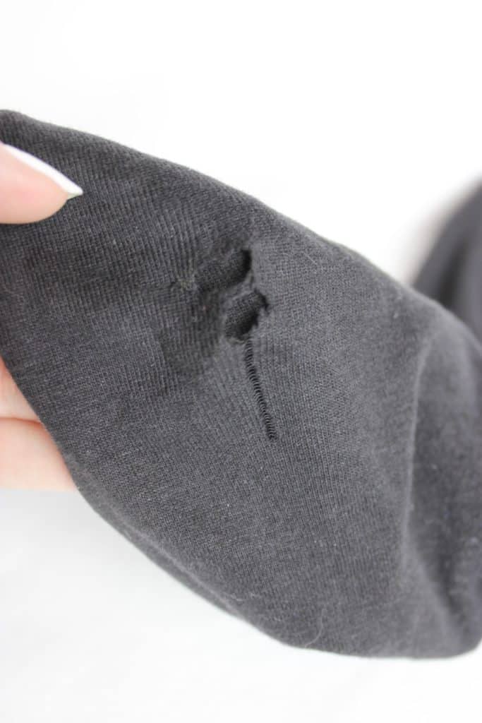 Holes in clothing can appear anywhere but there are hot spots.