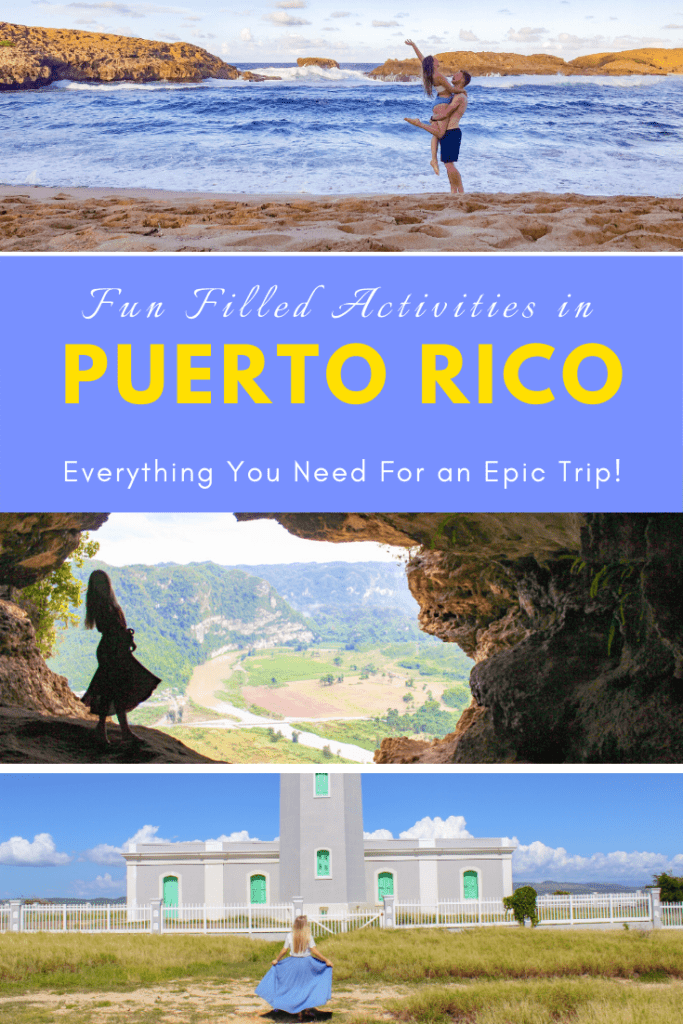 If you're getting ready for a vacation to Puerto Rico then this Puerto Rico guide is a must for you. Full of helpful travel tips, must see destinations and pictures of beautiful places its got everything. San Juan Puerto Rico is a great vacation spot and this puerto rico photography should give you a hint. Things to do in Puerto Rico are endless. From Bioluminescent Bays to El Yunque Rain forest, cueva ventana hikes and of course pina coladas! The puerto rico beaches are beautiful and cover almost the entire coast.#puertoricopictures #puertoricotravel #sanjuan #ponce #caborojo #honeymoondestinations #waterfalls #puertoricoitinerary #elmorro 