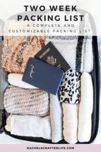 Read more about the article Customizable 2 Week Packing List