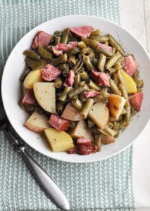 Green bean, ham and potatoes make ahead meal