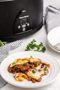 Crockpot lasagna freezer meal