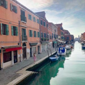 Murano Canals off the coast of Venice, Italy.