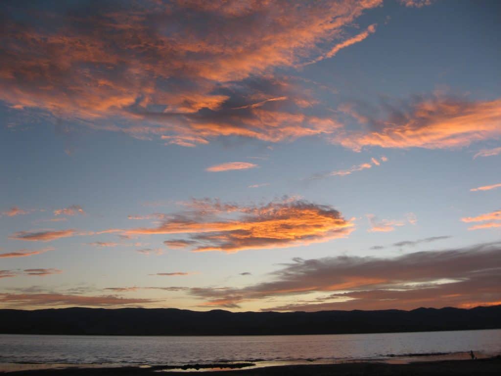 Sunset on the shores of Bear Lake, Utah