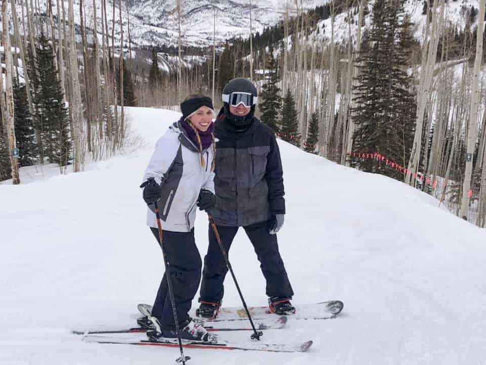 My brother and I skiing in Park City, Utah. Park City is one of Utah's many ski resorts and a great place to spend  the day. If you are wondering what to do in Utah in the winter then skiing or snowboarding makes the top of the list.