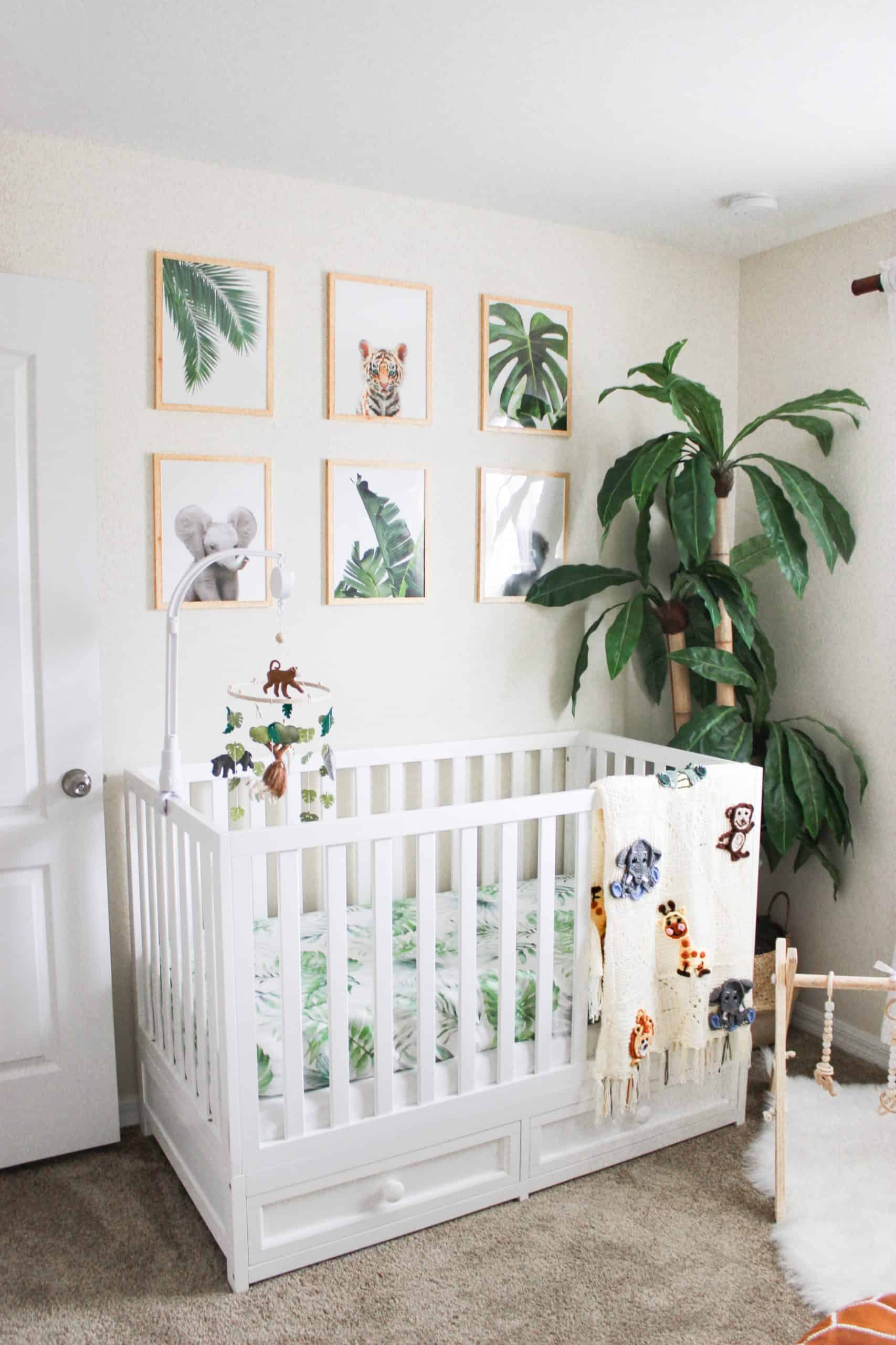 safari nursery shelves