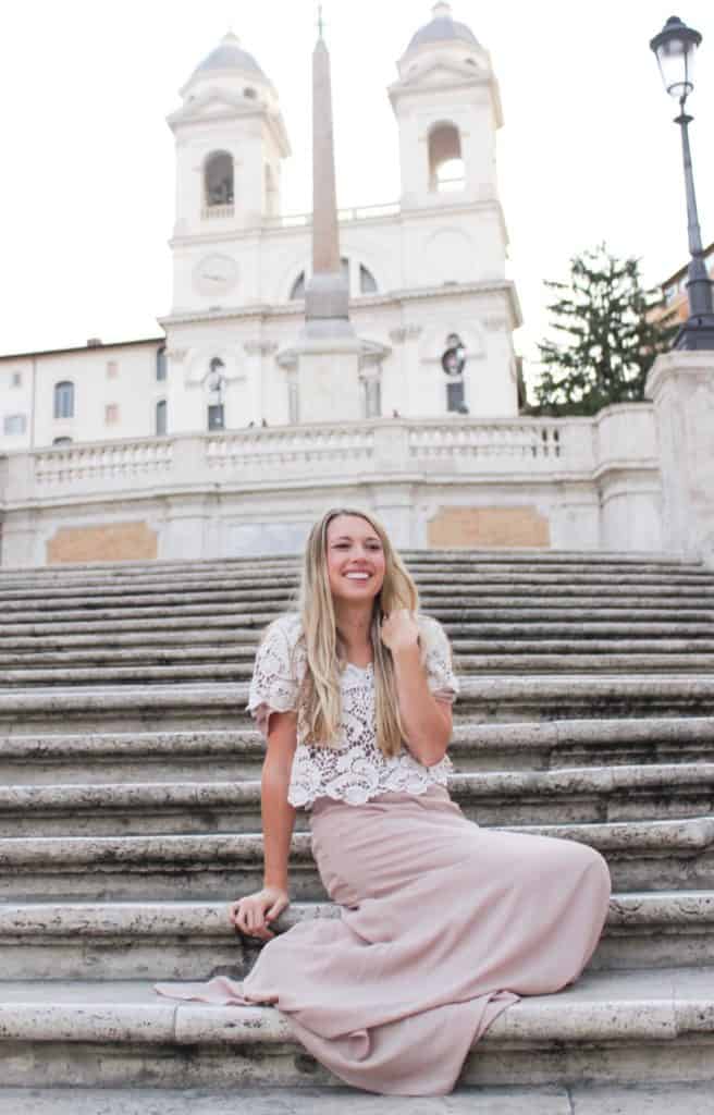 The spanish steps in Rome. Another fun thing to do in Rome is visit these impressive steps.