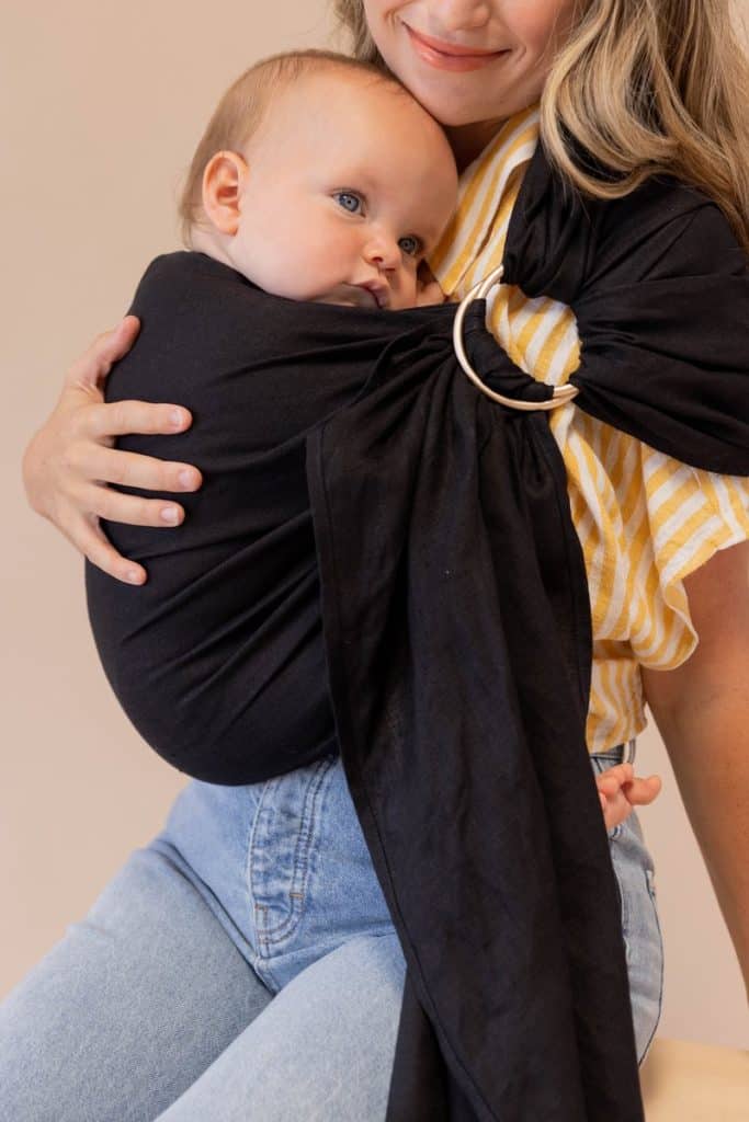 The WildBird ring sling is the baby wearing choice of the most stylish traveling moms and dads out there with MANY color options and patterns to choose from.