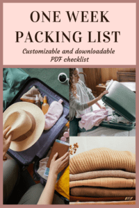 Read more about the article Customizable 1 Week Packing List (in a Carry-on)