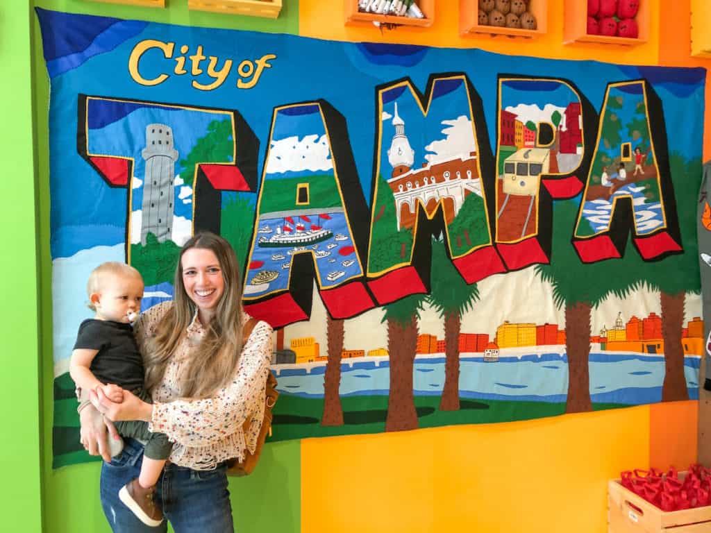 A felt version of the popular Tampa Postcard Mural in Downtown Tampa.