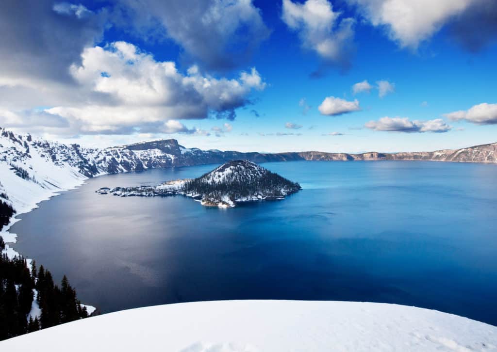 Crater lake in Oregon is the deepest lake in the US and deserves to be on you bucket list