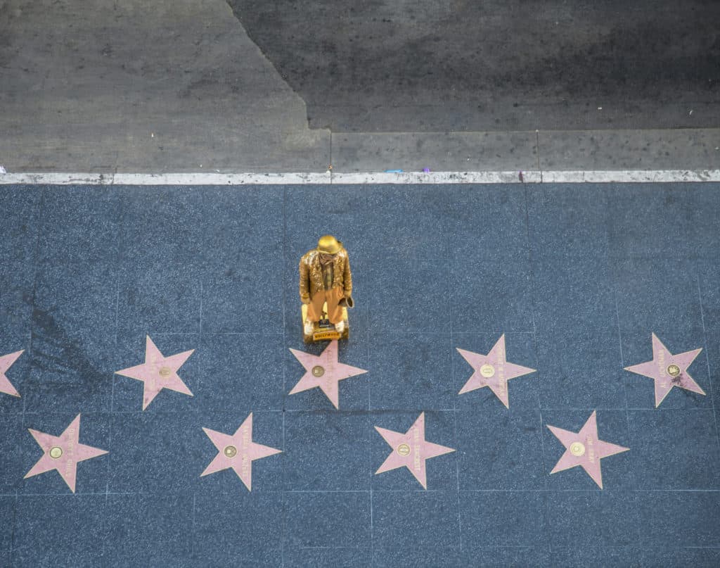 Hollywood walk of fame in Los Angeles, California