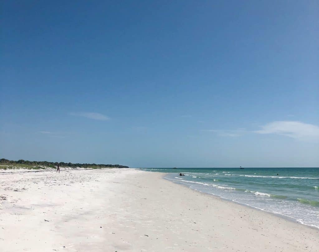 Caladesi Island is the most remote beach near Tampa.