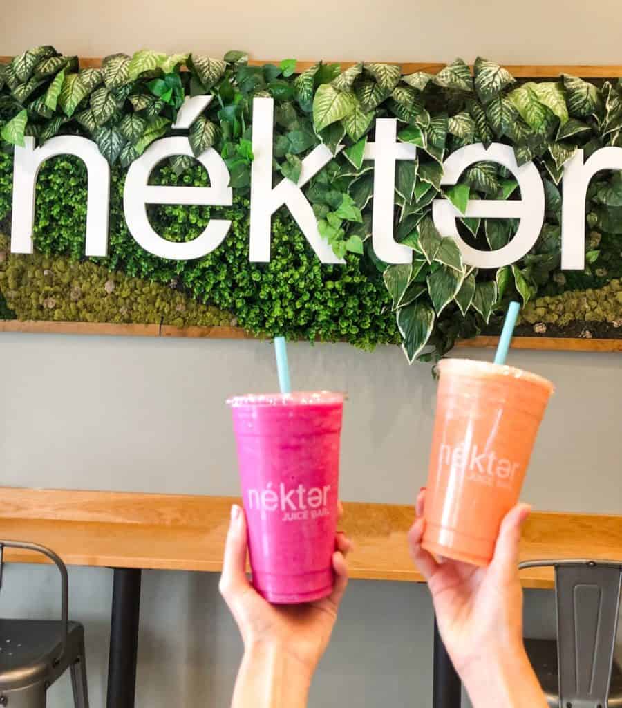 Delicious colorful smoothies from Nekter in Tampa.  