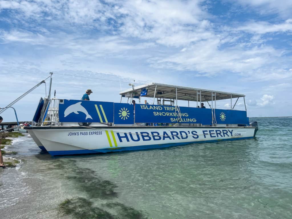Hubbard's Ferry otherwise known as the Egmont Key ferry