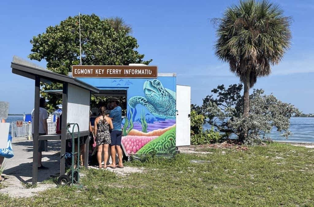 The Egmont Key Ferry information booth.