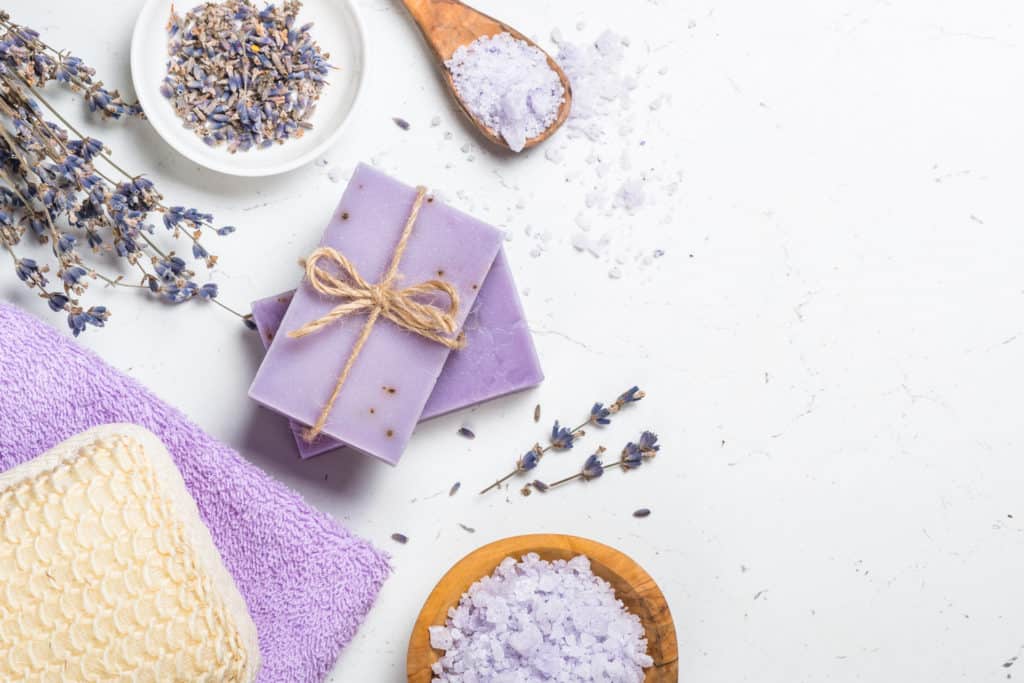 Lavender soap and bath salts made from the lavender fields in Florida