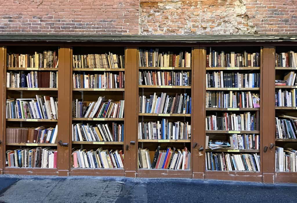 Brattle Book Shop sells hundreds of books. this cute old bookstore is worth a quick visit and makes a very instagrammable place in Boston.