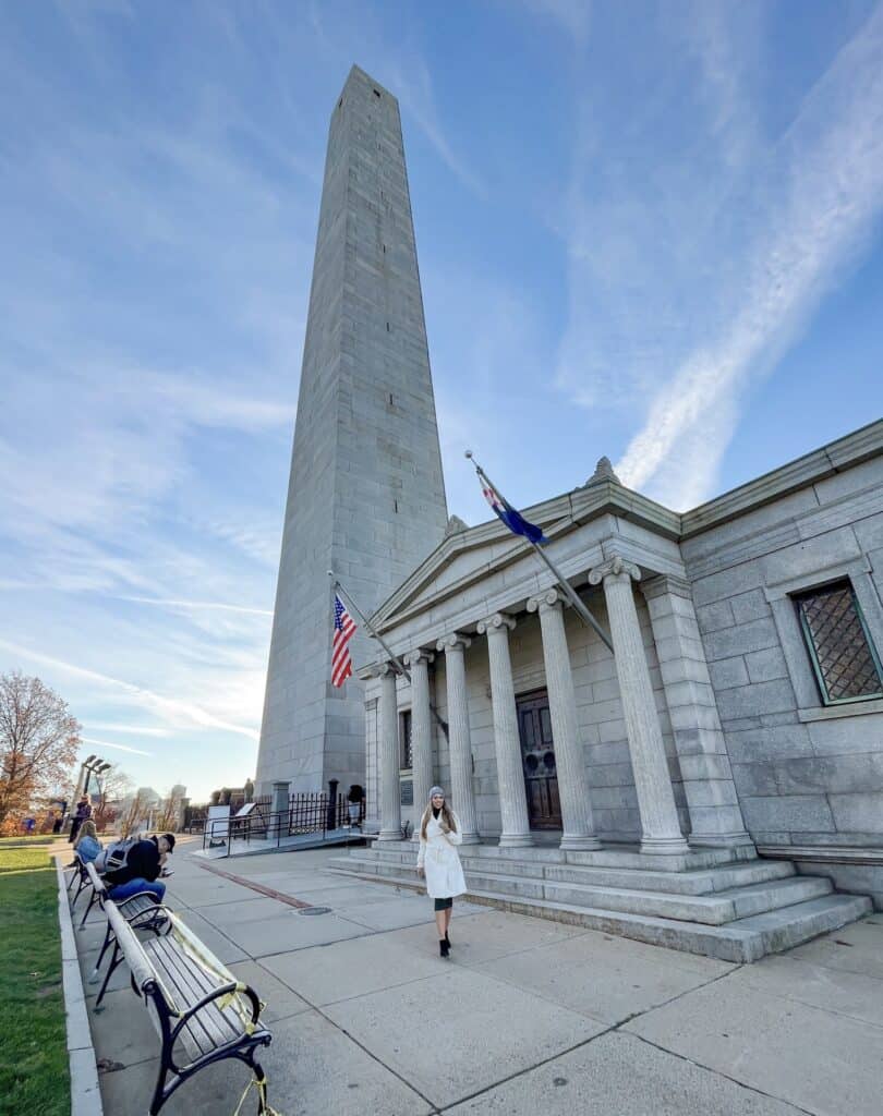 The Bunker Hill Monument is the last stop on the freedom trail.