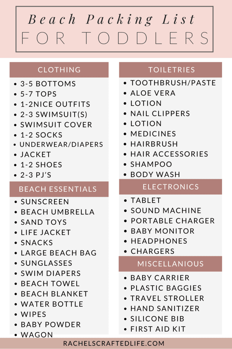 The Ultimate Beach Packing List For Toddlers - Rachel's Crafted Life