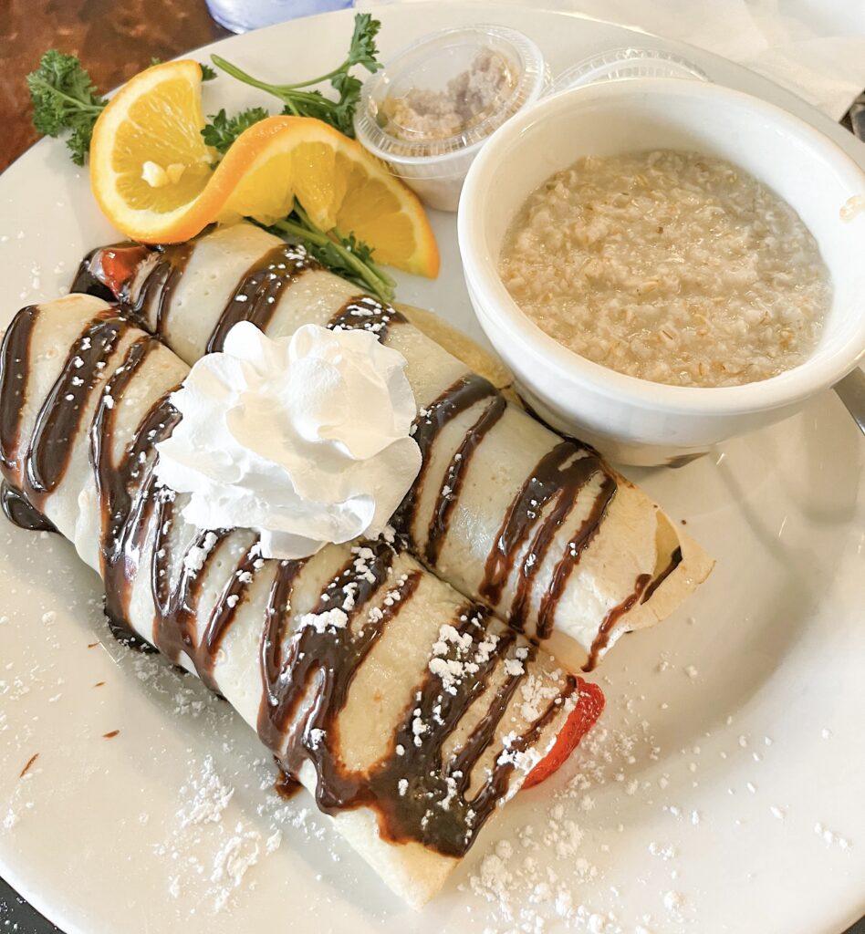 crepes and oatmeal for brunch in Palm Harbor. This local favorite restaurant is one of several delicious places to eat in Palm Harbor.