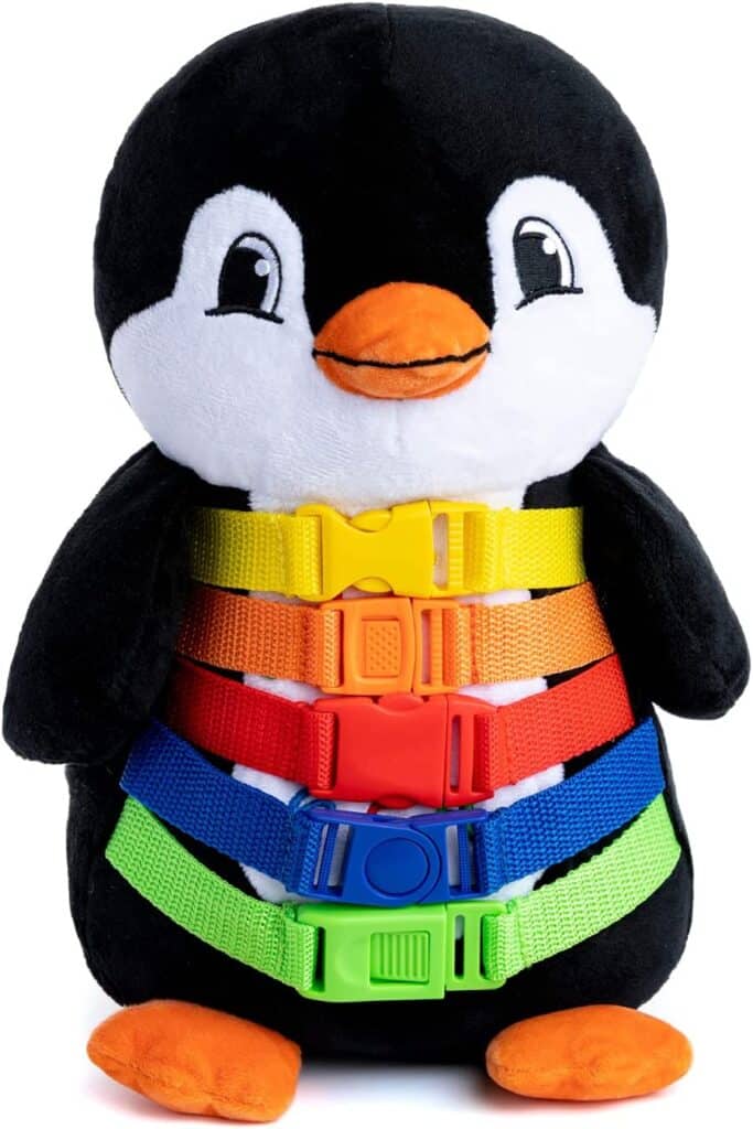 penguin buckle toy for toddlers