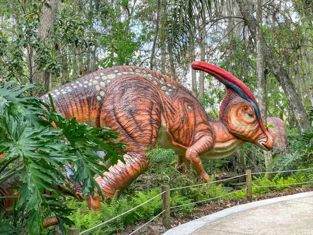 Just one of the over 200+ dinosaur models throughout the park at Dinosaur World in Florida.
