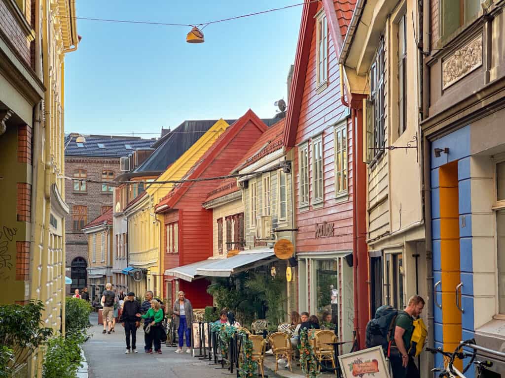 The colorful streets of Bergen.