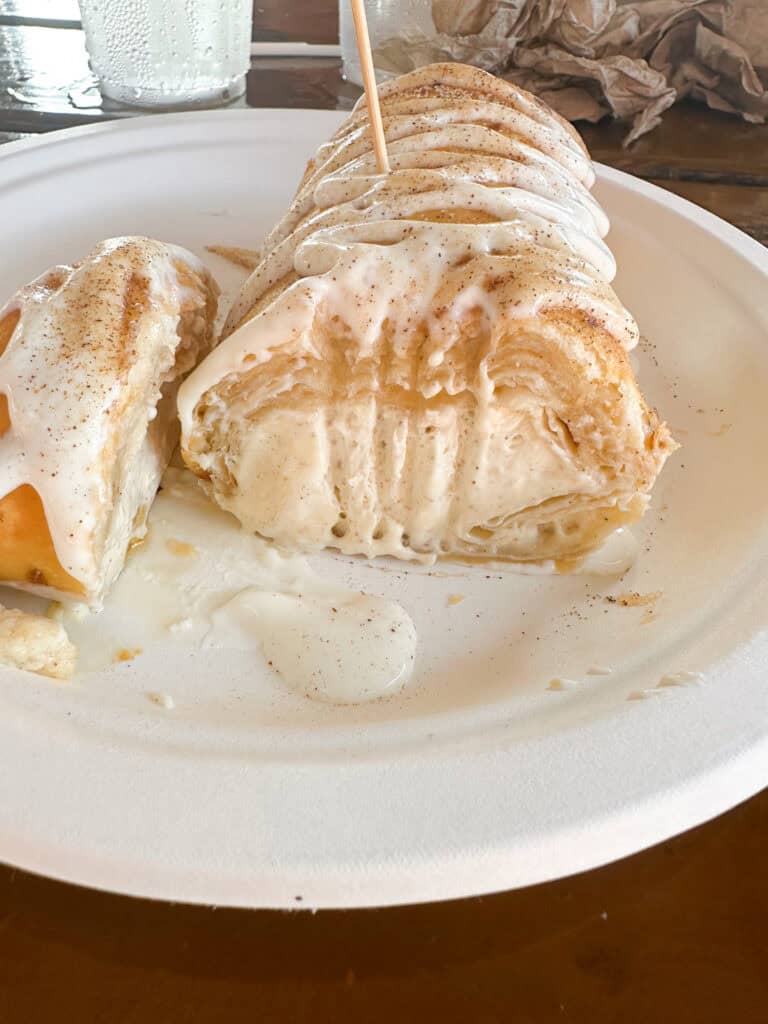 inside of a deep fried key lime pie from burdines