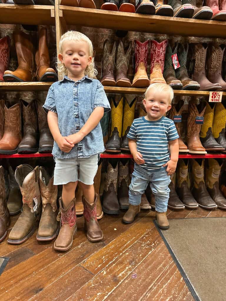 One of the best activities to add to a three day Nashville itinerary is the boot country store to try on boots!